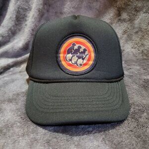 Monkey Shoulder Patch Trucker Hat Black Snapback Mesh Cap